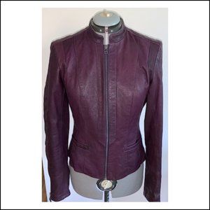 Danier Leather - Purple Leather Jacket